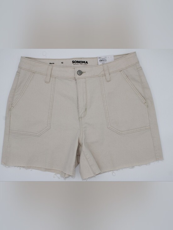 Sonoma Pants - Sonoma NWT Cream High-Rise Shorts – Cut-Off Hem – Size 12